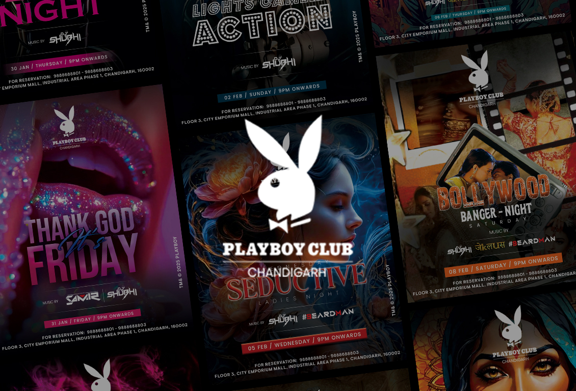 PB Club Chandigarh branding and social media